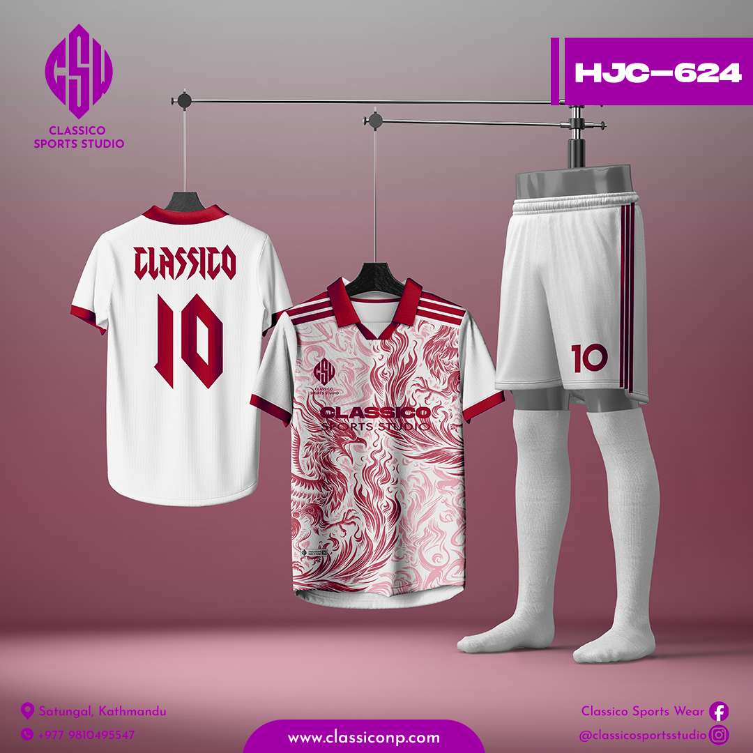HJF-624 Custom Shattered Glass Football Kit  Blue, Red & Purple Series | Custom Jersey in Nepal by Classico